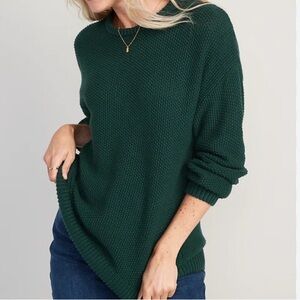 Old Navy Women's lightweight Crew Neck Green Sweater